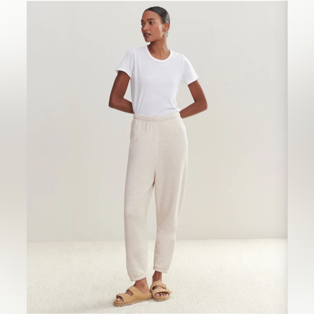 Jenni Kayne Cream Saturday Sweatpants